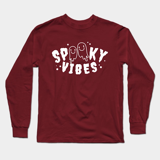 Spooky Vibes with Ghost! Long Sleeve T-Shirt by nancy.hajjar@yahoo.com